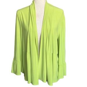 Picadilly Fashions Open Front Green Jacket Size L